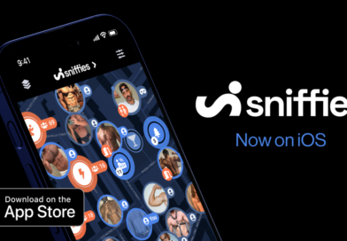 Sniffies age verification concerns involving the gay dating app, showing its logo and user profiles.