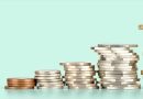 Stacks of British coins increasing in height, illustrating rising dating app spending in the UK.