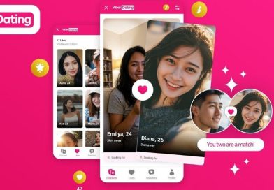 Viber Dating app showing dating profiles, likes and matches